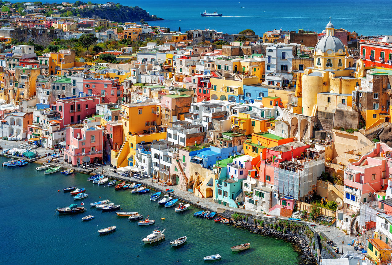 Maritime passage to the island of Procida